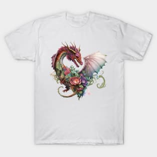 Valentines Day Cute Dragon Heart T-Shirt